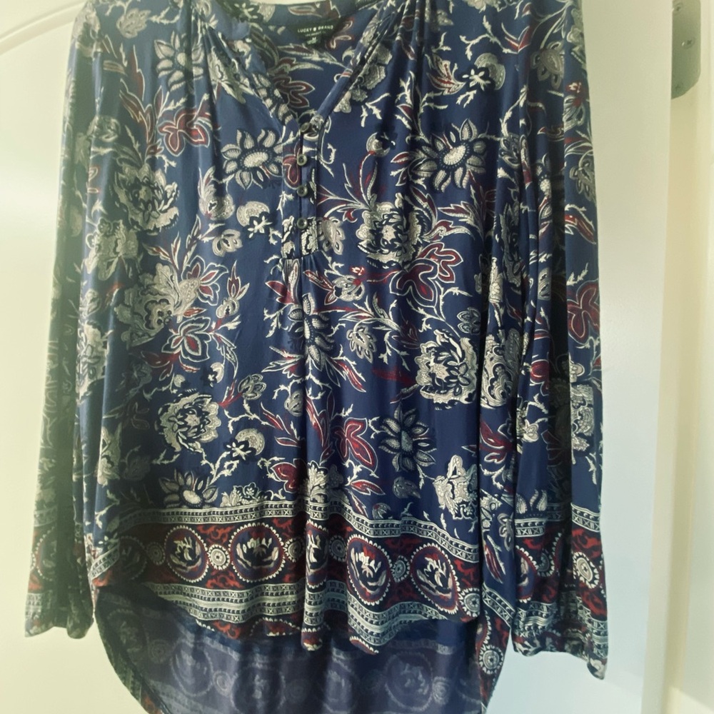 Floral Print Long Sleeve Blouse